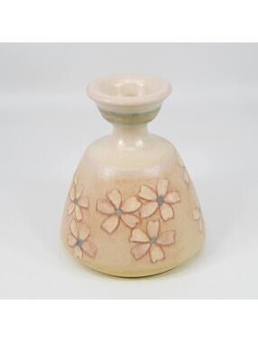 Jess Lord Studio Art Pottery VTG 1970s Hand Thrown Candle Holder Daisy 4" Signed